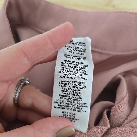 Avec Les Filles‎ Pastel Pink Wide Leg Cropped Pants size 8 Legally Blonde Office - Picture 4 of 9